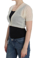 Elegant Off-White Cropped Alpaca-Wool Blend Sweater Ermanno Scervino