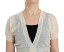 Elegant Off-White Cropped Alpaca-Wool Blend Sweater Ermanno Scervino