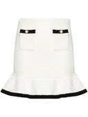 Self-Portrait Sequinned crochet miniskirt