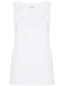 Полупрозрачная майка Henley от Saint Laurent