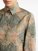 Etro Patchwork-print poplin shirt