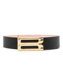 Victoria Beckham Jumbo Frame logo-buckle leather belt