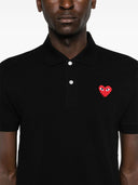 Polo con parche de corazón Comme Des Garcons