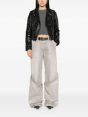 Chaqueta de cuero Golden Goose con efecto brillante