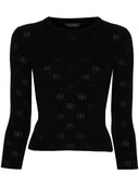 Balenciaga BB-pattern open-knit jumper