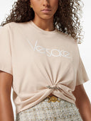 Versace 1978 Reedición Logo Camiseta Corta con Imperdible