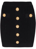 Balmain Button Embellished Knitted Skirt