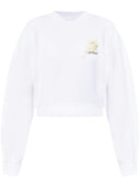 Sudadera corta con estampado de logo Off White