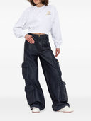 Sudadera corta con estampado de logo Off White