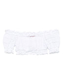 Топ Ermanno Scervino с открытыми плечами и кружевной отделкой