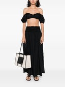 Top de algodón con detalle de encaje y hombros descubiertos Ermanno Scervino