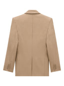 Saint Laurent Natural Blazer Structured Wool