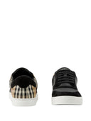 Burberry Leather, suede and check sneakers