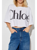 Top corto con logotipo de Chloé