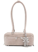 Self-Portrait suede baguette shoulder bag