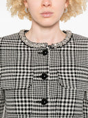 Self-Portrait Houndstooth crop jacket