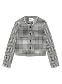 Self-Portrait Houndstooth crop jacket