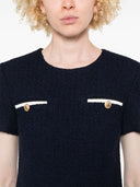 Self-Portrait Short tweed dress with belt