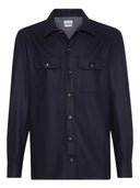 Brunello Cucinelli Virgin wool flannel overshirt with chest pockets