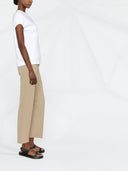 Camiseta de cuello redondo con ribete de cadena Brunello Cucinelli