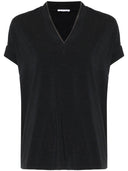 Camiseta de algodón con cadena Monili de Brunello Cucinelli