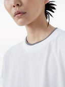 Camiseta con ribete en contraste Brunello Cucinelli