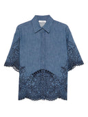 Zimmermann Coco Embroidered Denim Shirt