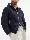 Brunello Cucinelli Bonded nylon hooded vest with Thermore padding and logo