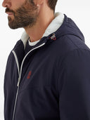 Brunello Cucinelli Bonded nylon hooded vest with Thermore padding and logo