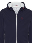 Brunello Cucinelli Bonded nylon hooded vest with Thermore padding and logo