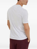Brunello Cucinelli Cotton jersey crew neck T-shirt with logo and faux-layering