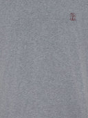 Brunello Cucinelli Crew neck T-shirt in cotton jersey with logo