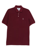 Brunello Cucinelli Embroidered cotton polo shirt