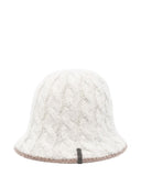 Sombrero tipo cubo de punto trenzado con lentejuelas de Brunello Cucinelli