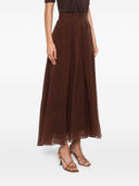 Falda maxi de seda Brunello Cucinelli