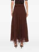 Falda maxi de seda Brunello Cucinelli