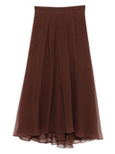 Falda maxi de seda Brunello Cucinelli
