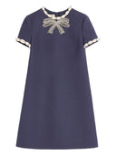Valentino Short Embroidered Crepe Couture Dress