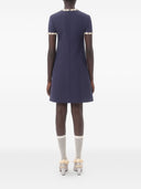 Valentino Short Embroidered Crepe Couture Dress