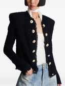 Chaqueta de tweed sin cierre Balmain