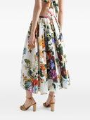 Dolce & Gabbana Flower print cotton midi skirt