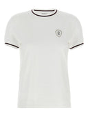 Camiseta de algodón con detalles bordados Brunello Cucinelli
