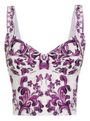 Dolce & Gabbana Maiolica print bustier top