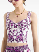 Dolce & Gabbana Maiolica print bustier top