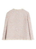 Valentino Embroidered Ribbon Tweed Jacket