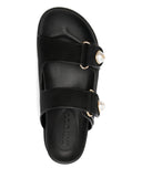 Sandalias bajas de cuero Jimmy Choo Fayence con perlas