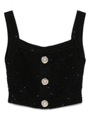 Balmain Black Sleeveless Tops