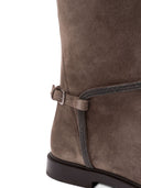 Brunello Cucinelli Suede buckled boots