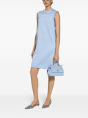 Dolce & Gabbana Sleeveless raschel tweed dress with DG logo