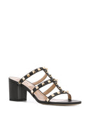 Sandalia deslizante de piel de becerro Valentino Garavani Rockstud 60mm
